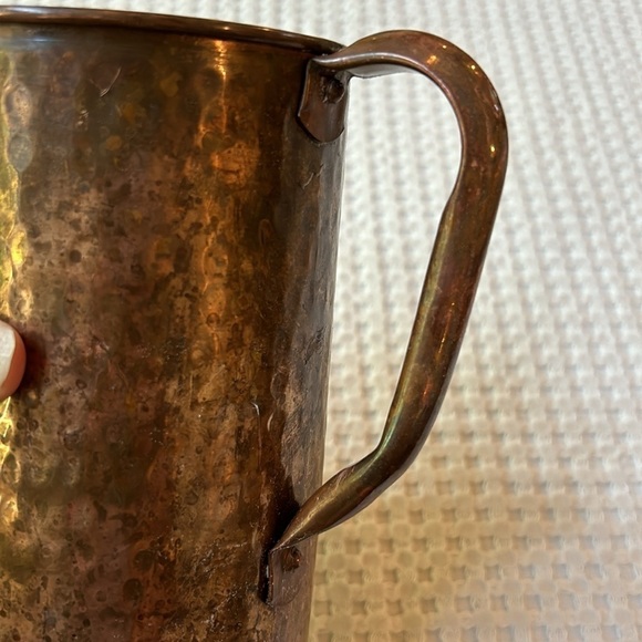 Indian Art Villa Hammered Copper Small Pitcher Cup - Picture 2 of 11